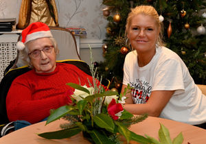 Doris Foster and activities co-ordinator Louise Page