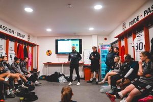 A presentation to the players an hour before kick off (Media by Bez)