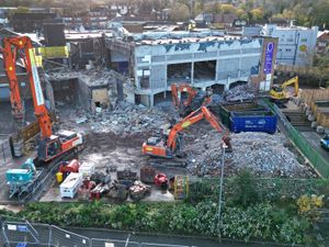 Supporting image for story: New drone footage reveals demolition progress at Telford Theatre amid major redevelopment