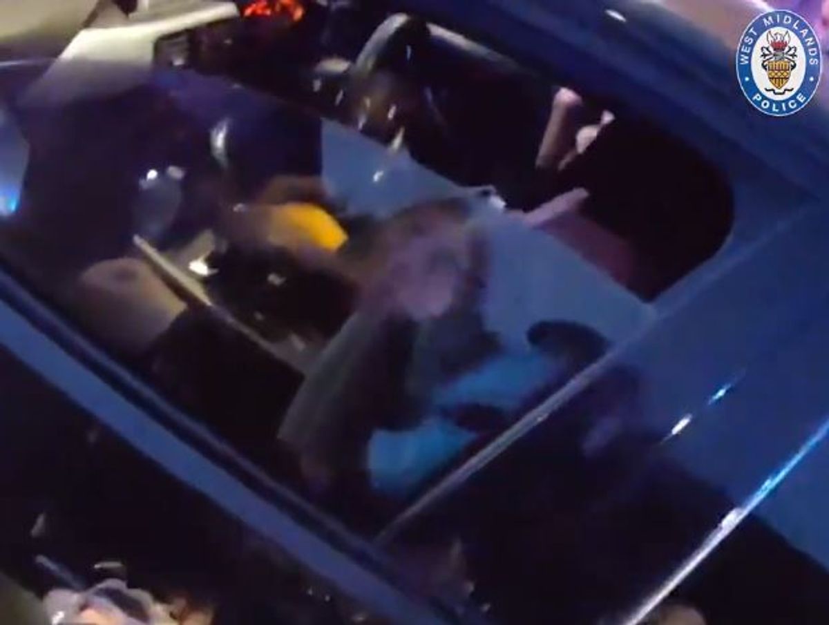 Dramatic moment men were arrested after woman was injured in Dudley shooting