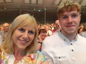 Carolyn Thomas MS, pictured with her son Harry was proud to back the bid that will make a huge difference to Llangollen.