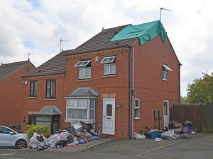 Supporting image for story: Dudley home hit by lightning catches fire