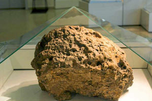 The Russian meteorite is now on display