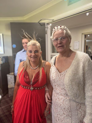 Resident and colleague at HC-One’s Foley Grange Care Home’s fashion show event