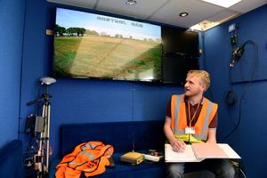  Martin Abell controlling a robot tractor