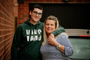 Jack with his mum in 2020