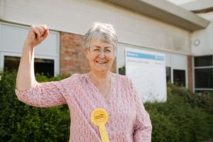 A delighted Heather Kidd, joint leader of Shropshire Council's Liberal Democrats after her party's success.