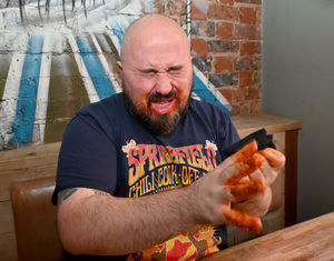 It all becomes too much for James as the chilli kicks in