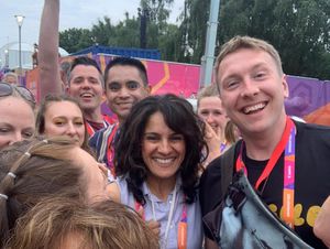 Supporting image for story: Telford woman's amazing encounter with Joe Lycett and Tom Daley after Commonwealth Games opening ceremony