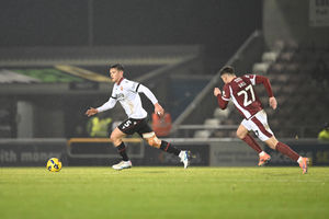Harrison Burke made his comeback from injury for Walsall alongside Mason Hancock.