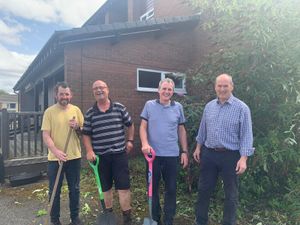 Some of those involved in the litter pick and weeding