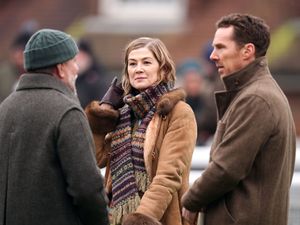 Supporting image for story: Benedict Cumberbatch and Rosamund Pike film Guy Ritchie movie at Sandown races