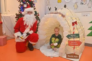 Santa, and Esme Ridge, 6, from Shrewsbury