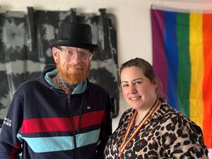 Shropshire resident Liam Murphy, who cleared over £18,00 worth of personal debt, and Wrekin Housing Group debt advisor Lois Alexander