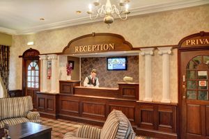 The reception of the Lord Hill Hotel