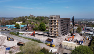 Cavendish House midway through demolition