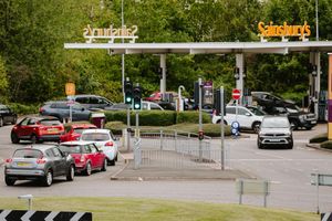 There were early morning queues for Sainsbury's at Telford Forge Retail Park.