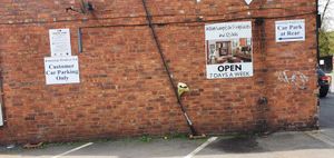 A bouquet was left at the site