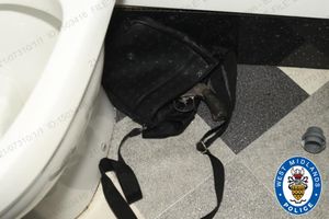 The bag in the bathroom