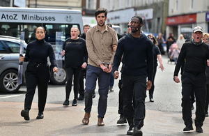 The Dudley Passion Play was performed on the streets of the town by local theatre group Saltmine.