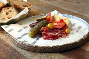 Bits and pieces – sharing platter with a selection of meats and cheese