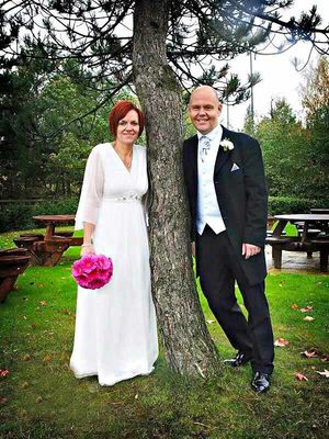 You're my best friend - on their wedding day last November