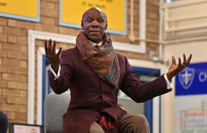 Chris Eubank visits St Philips Catholic Primary School in Smethwick where he took to the stage to give a message to young pupils.