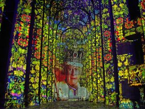 Supporting image for story: Immersive royal display lights up Canterbury Cathedral