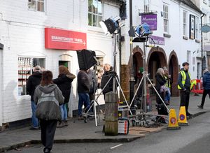 Filming for Channel 5's Murder Before Evensong starring former Harry Potter star Matthew Lewis takes place in Bridgnorth. Photo: Tim Thursfield