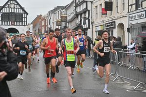 And they are off - runner setting off at the start of the Bridgnorth 10k.