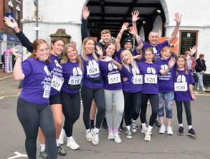 Walkers taking on the challenge on Sunday