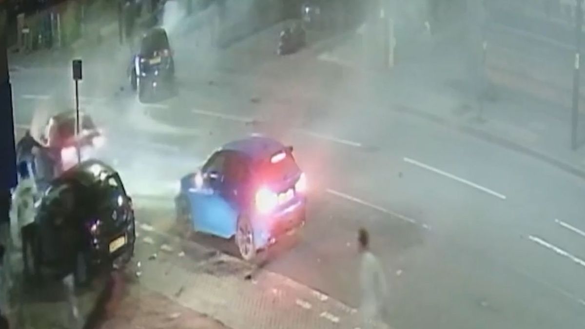 CCTV of fatal Birmingham crash released in appeal to trace pair who left scene