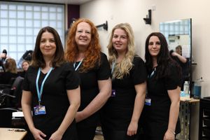 The four Telford College entrants, from left, Michelle Troth, Caroline Williams, Molly Finnegan, and Stacey Smith