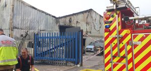 Fire crews were still at the scene hours after the fire