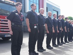 Supporting image for story: Staffordshire firefighters hold minutes silence