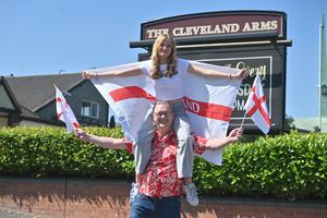 Will Adamson and his daughter Gracie Adamson 14 are getting ready for England ladies football this weekend.