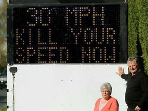 Supporting image for story: Speeders beware the flashing sign