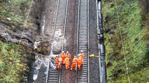 Network engineers worked overnight to move the train after it derailed