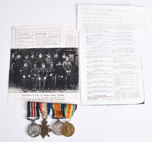 A Great War Military Medal group awarded to Temporary Company Quartermaster-Sergeant William George Barrow, of the Cheshire Regiment, which sold for £3,000.