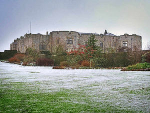Supporting image for story: Chirk Castle covered in snow - snowdrops that is