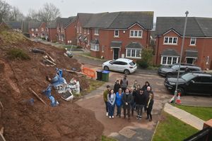  Haden Cross Drive, Cradley Heath, where a landslide is causing problems for residents and nothing seems to be getting done about it. Local MP Alex Ballinger and local Councillor: Vicki Smith met with residents to discuss it.