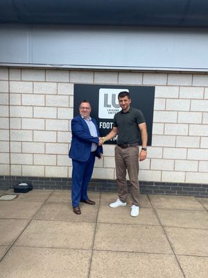 Headteacher of Phoenix Collegiate Mike Smith with Richard Smith Regional Manager of Leisure United 