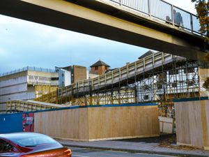 Supporting image for story: Work underway to demolish steps to landmark Shrewsbury bridge ahead of major redevelopment