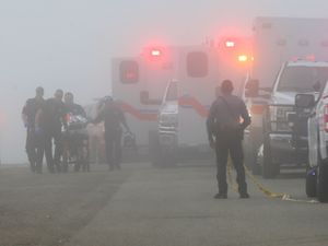 Supporting image for story: At least five dead after Mexican Navy plane on medical mission crashes in Texas