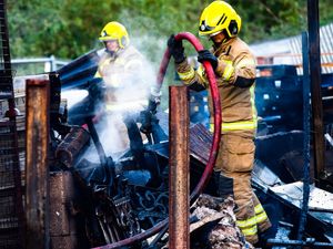 Supporting image for story: Fire crews battle for three hours at large scrap yard blaze