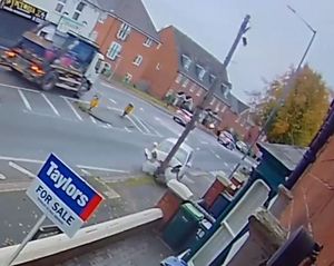 The moment the car crashed into the telephone pole on Dudley Road, Tipton