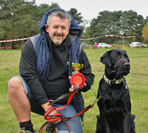 Nero wins best black dog with owner Steve Tucke