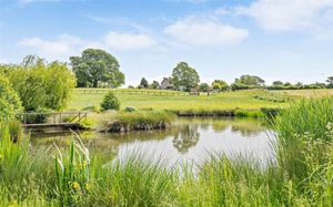Bletchley Manor near Market Drayton has views over a lake within its expansive grounds. Picture: Rightmove/Savills