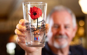 Ross Kemp and Royal Marine Veteran are raising awareness of the Poppy Appeal with limited-edition pint glasses