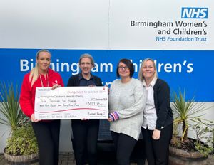 Jacintha Spragg from Birmingham Children's Hospital's fundraising team, Cath McElroy, nursery manager, Kay Elson, deputy manager, and Louise Barclay-Scragg, nursery administrator 